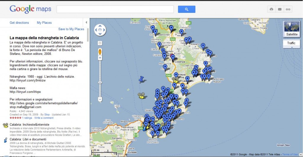 La mappa della ‘ndrangheta in Calabria