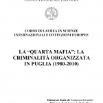 LA QUARTA MAFIA, LA CRIMINALITA' ORGANIZZATA IN PUGLIA (1980-2010)_01