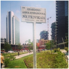 Milano, un giardino per Anna Politkovskaja.