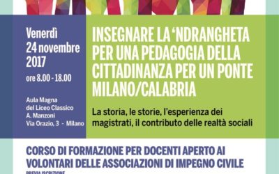 Ponte Milano-Calabria: corso di formazione per docenti “Insegnare la ‘ndrangheta”