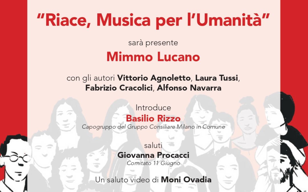 Riace. Mimmo Lucano a Milano per ‘Musica per l’umanità’