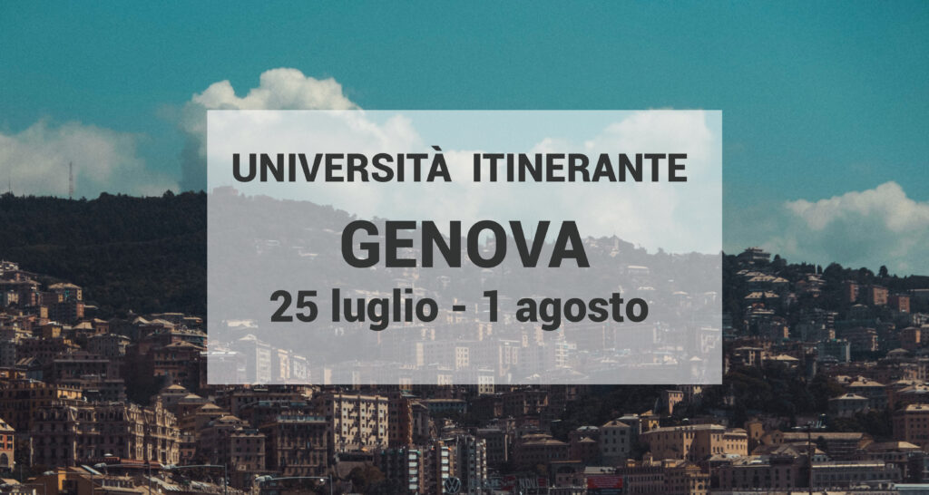 Al via dal 25 luglio l’Università itinerante: la decima edizione sarà a Genova